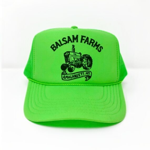 Neon Green Trucker Hat - Dark Green AMG Logo