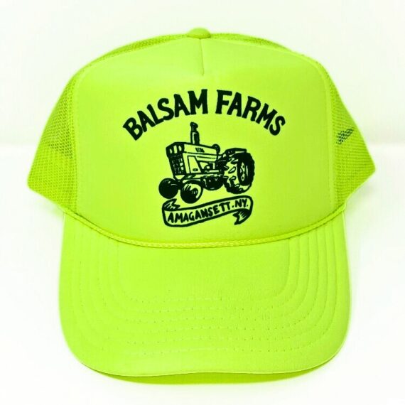 Neon Yellow Trucker Hat - Dark Green AMG Logo