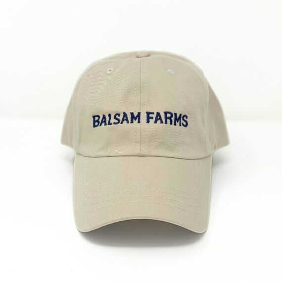 Khaki Baseball Cap-Navy Logo