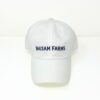 White Baseball Cap-Navy Logo - Image 2