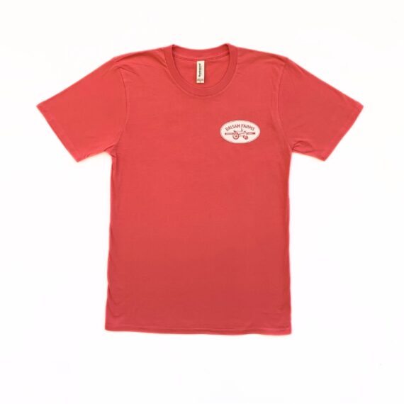 Coral Pink Organic Cotton T-Shirt - White MTK Logo