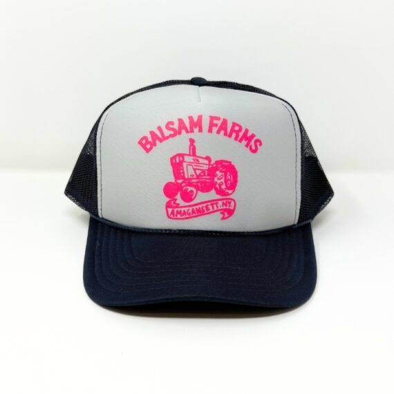 Navy/White Trucker Hat - Pink AMG Logo