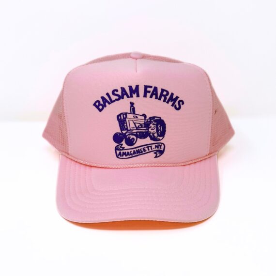 Baby Pink Trucker Hat - Purple AMG Logo