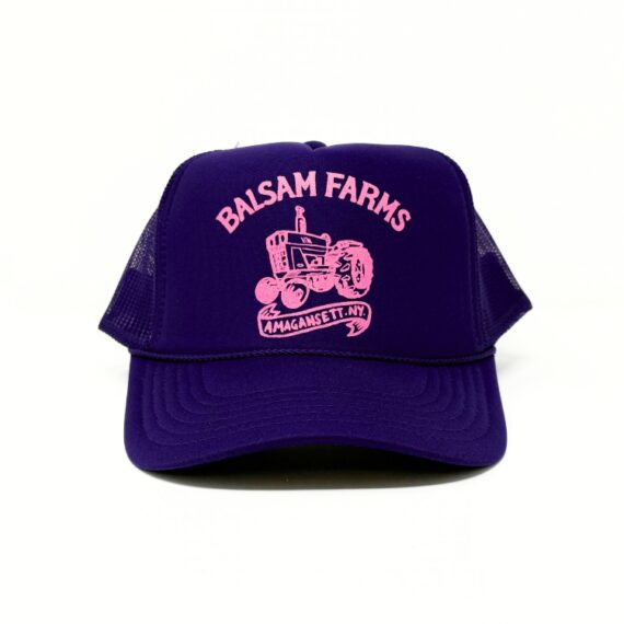 Purple Trucker Hat - Pink AMG Logo