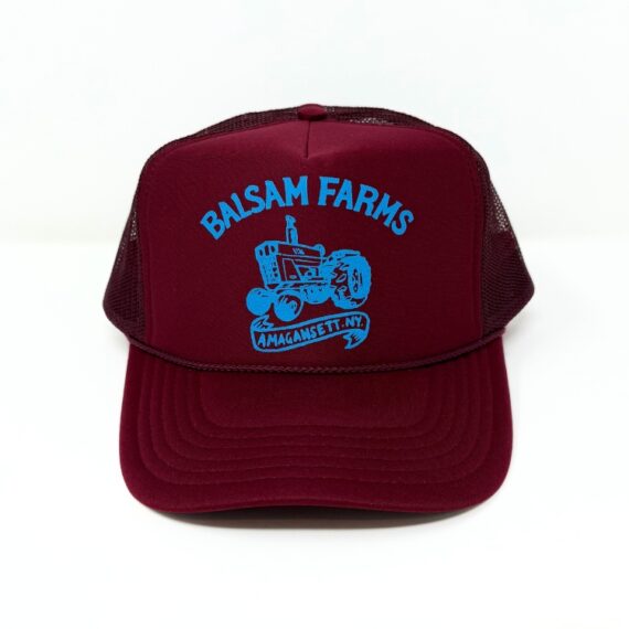 Maroon Trucker Hat - Blue AMG Logo