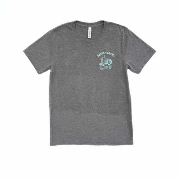 Gray Heather Blend T-Shirt - Light Blue AMG Logo