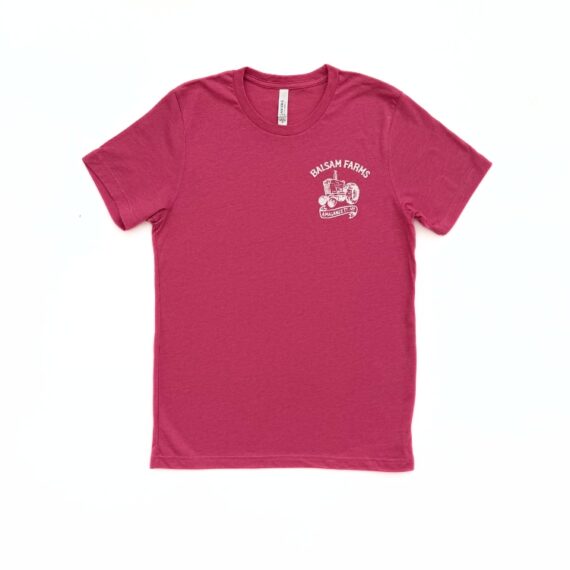 Raspberry Red Heather Blend T-Shirt - Peach AMG Logo